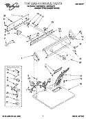 TOP AND CONSOLE, LIT/OPTIONAL Diagram and Parts List for LGR7646AZ2  Whirlpool Dryer