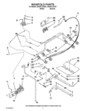 MANIFOLD PARTS Diagram and Parts List for GW397LXUT07  Whirlpool Range