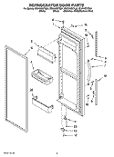 REFRIGERATOR DOOR PARTS Diagram and Parts List for ED2VHEXTB01  Whirlpool Refrigerator