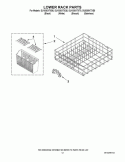 LOWER RACK PARTS Diagram and Parts List for DU0300XTXS0  Whirlpool Dishwasher