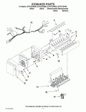 ICEMAKER PARTS Diagram and Parts List for GI7FVCXWQ00  Whirlpool Refrigerator