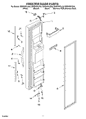 FREEZER DOOR Diagram and Parts List for GS2SHGXLQ00  Whirlpool Refrigerator