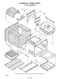 INTERNAL OVEN Diagram and Parts List for SE960PEPW3  Whirlpool Range