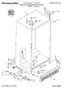 CABINET Diagram and Parts List for KSUS25QDWH00  KitchenAid Refrigerator