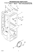 REFRIGERATOR LINER PARTS Diagram and Parts List for GS6SHAXLS03  Whirlpool Refrigerator