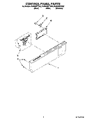 CONTROL PANEL PARTS Diagram and Parts List for KUDU03FTBL2  KitchenAid Dishwasher
