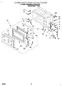 OVEN DOOR AND LATCH Diagram and Parts List for MS3080XBQ0  Whirlpool Wall Oven