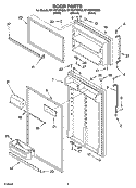 DOOR PARTS Diagram and Parts List for ET1FHTXMQ00  Whirlpool Refrigerator