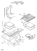 SHELF Diagram and Parts List for KTRP21KJWH01  KitchenAid Refrigerator