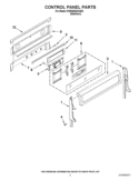 CONTROL PANEL PARTS Diagram and Parts List for KDRS505XSS02  KitchenAid Range
