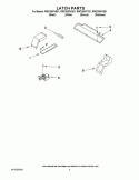 LATCH PARTS Diagram and Parts List for RMC305PVS01  Whirlpool Microwave Oven Combo
