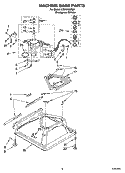 MACHINE BASE PARTS Diagram and Parts List for LSW9700PQ0  Whirlpool Washer