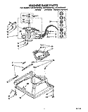 MACHINE BASE Diagram and Parts List for LSC9355AW0  Whirlpool Washer