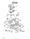LATCH Diagram and Parts List for KEBS246SBL1  KitchenAid Wall Oven