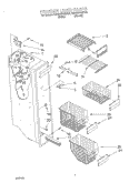 FREEZER LINER Diagram and Parts List for KSRE27FHBT02  KitchenAid Refrigerator