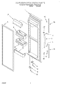 REFRIGERATOR DOOR Diagram and Parts List for TS22AQXGW00  Whirlpool Refrigerator