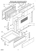DOOR AND DRAWER Diagram and Parts List for KERH507YAL2  KitchenAid Range