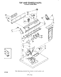 TOP AND CONSOLE , LITERATURE AND OPTIONAL Diagram and Parts List for LG7001XPW0  Whirlpool Dryer