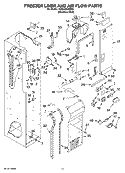 FREEZER LINER AND AIR FLOW PARTS Diagram and Parts List for KSSC42QMS03  KitchenAid Refrigerator