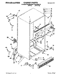 CABINET Diagram and Parts List for KTRC20KBAL00  Whirlpool Refrigerator