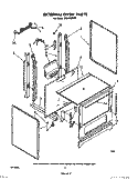 EXTERNAL OVEN Diagram and Parts List for SF301BERW0  Whirlpool Range