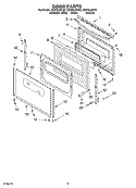DOOR PARTS, MISCELLANEOUS PARTS Diagram and Parts List for GS470LEKB0  Whirlpool Range