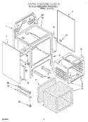 OVEN CHASSIS Diagram and Parts List for KERI500EWH1  KitchenAid Range
