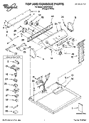 TOP AND CONSOLE PARTS Diagram and Parts List for LGB6300PW0  Whirlpool Dryer