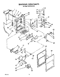 DISPENSER FRONT Diagram and Parts List for KSRS25QXAL00  KitchenAid Refrigerator