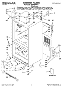 CABINET PARTS Diagram and Parts List for JFC2089HPR10  Whirlpool Refrigerator