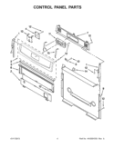 CONTROL PANEL PARTS Diagram and Parts List for AGR5844VDW5  Whirlpool Range