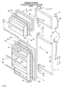 DOOR Diagram and Parts List for CT14NKXKT01  Crosley Refrigerator