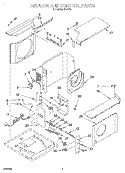 AIRFLOW AND CONTROL Diagram and Parts List for R141F0  Whirlpool Air Conditioner