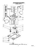 MACHINE BASE Diagram and Parts List for LC4900XTW1  Whirlpool Washer