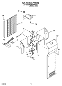 AIR FLOW PARTS Diagram and Parts List for KSRW25CRSS01  KitchenAid Refrigerator