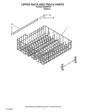 UPPER RACK AND TRACK PARTS Diagram and Parts List for IUD8100YS0  Whirlpool Dishwasher