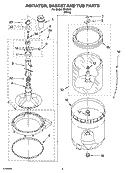 AGITATOR, BASKET AND TUB PARTS Diagram and Parts List for IM45000  Inglis Washer