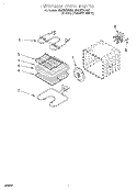 INTERNAL OVEN Diagram and Parts List for RBD307PDQ2  Whirlpool Wall Oven