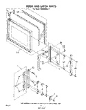 DOOR AND LATCH Diagram and Parts List for MW8450XL2  Whirlpool Microwave