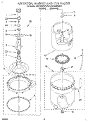 AGITATOR, BASKET AND TUB Diagram and Parts List for LSP9355BW0  Whirlpool Washer