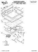 COOKTOP PARTS Diagram and Parts List for GLP84900  Whirlpool Range