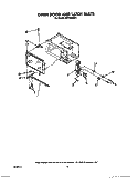 OVEN DOOR AND LATCH Diagram and Parts List for MS1600XW1  Whirlpool Wall Oven