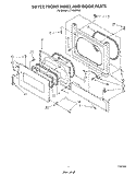 DRYER FRONT PANEL AND DOOR Diagram and Parts List for LT7100XVN0  Whirlpool Washer Dryer Combo