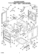 CHASSIS PARTS Diagram and Parts List for GR478LXPT0  Whirlpool Range