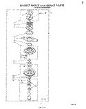 BASKET DRIVE AND BRAKE Diagram and Parts List for LA5580XMW0  Whirlpool Washer