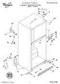 CABINET Diagram and Parts List for ET18JKXDN04  Whirlpool Refrigerator