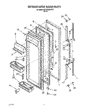 REFRIGERATOR DOOR Diagram and Parts List for 6ED22DQXAW00  Whirlpool Refrigerator