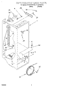 REFRIGERATOR LINER Diagram and Parts List for 7ED22PQXFW01  Whirlpool Refrigerator