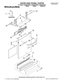 DOOR AND PANEL PARTS Diagram and Parts List for KUDS35FXSS8  KitchenAid Dishwasher