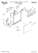 FRAME AND CONSOLE, LITERATURE Diagram and Parts List for DU1000CGT2  Whirlpool Dishwasher